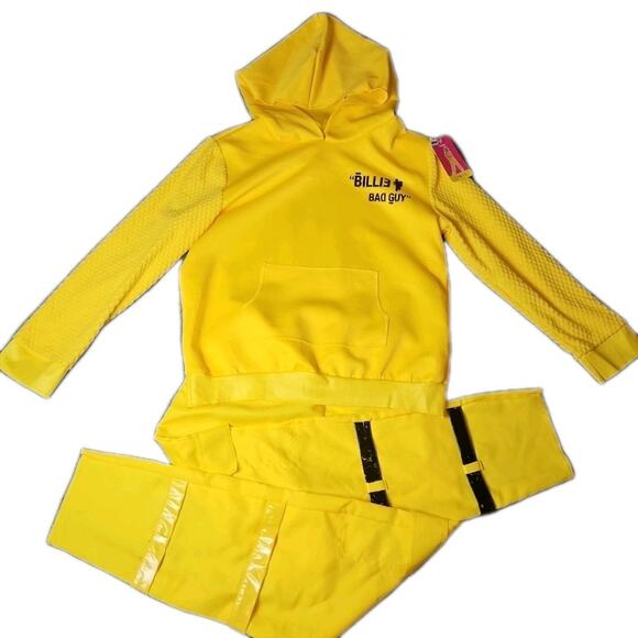 NWT Billie Eilish Unisex Yellow Bad Guy Costume Youth Size LG 10-12 - Picture 1 of 6